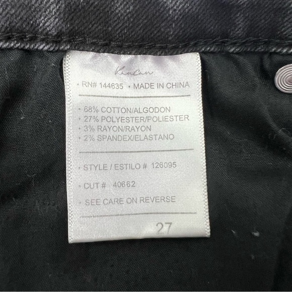 KanCan Jr Women’s Black Jeans Sz 7/27 Distressed/Ripped/Torn Pockets Stretch - Picture 6 of 13